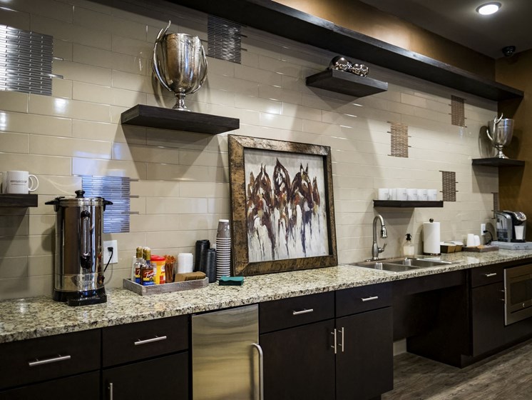 Coffee Bar Area at 9910 Sawyer Apartment Homes in Louisville, Kentucky, KY